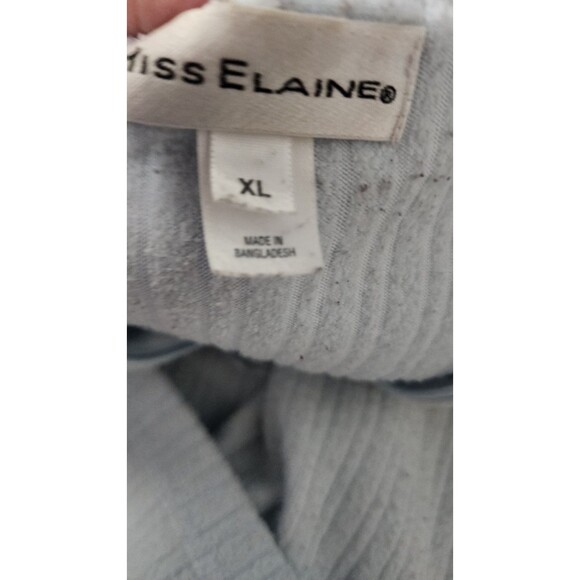 Miss Elaine Full Zip Terry Robe Sz XL Light Blue - Picture 11 of 11